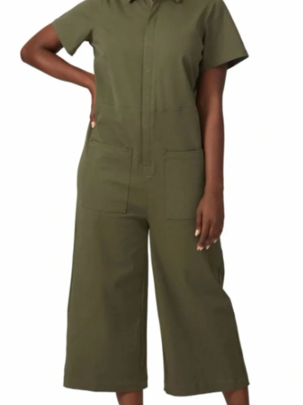 Universal Standard Kate Stretch Cotton Twill Jumpsuit Medium NWT
